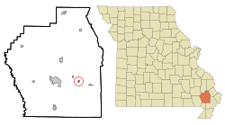 Location of Penermon, Missouri