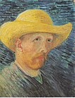 Hasır Şapkalı Otoportre (ters imaj), 1887 Van Gogh Müzesi, Amsterdam (F61v)