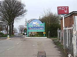 Het caravan-park aan zee.