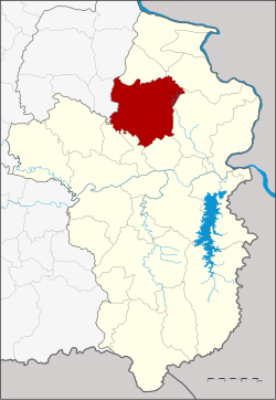 District location in Ubon Ratchathani province