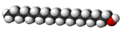 Spacefill model of arachidyl alcohol