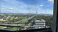 View from the Collini residential tower towards Heidelberg and Odenwald in September 2023