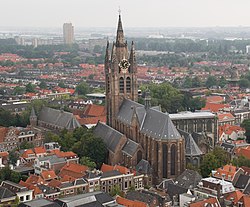 Blick auf die Innenstadt mit der Oude Kerk