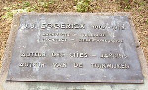 Gedenkplaat voor architect Jean-Jules Eggericx.