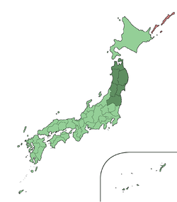 Tōhoku'nun Japonya'daki konumu