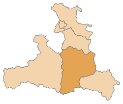 Lage des Bezirks Bezirk St. Johann im Pongau im Land Salzburg (anklickbare Karte)