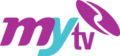 Logo MYTV (18 Januari 2019-8 Maret 2023), sempat digunakan saat on-air secara bergantian setelah bertransformasi dari INTV (18 Januari-1 Februari 2019)