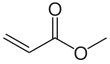 Skeletal formula of methyl Acrylate