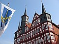 Beim DLRG-Landesjugendtreffen 2004 kamen wir recht häufig am historischen Rathaus vorbei. Leider kam die Sonne bei diesem Schnappschuss nicht von vorn...