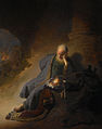 "Jeremiah Lamenting the Destruction of Jerusalem", Rembrandt