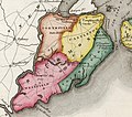 Die vier ursprünglichen Städte auf Staten Island (Karte von 1839)