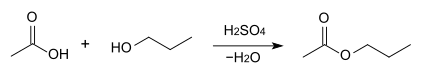 Productie van n-propylacetaat uit azijnzuur en n-propanol