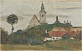 Landschaft mit Kirche und Dorf, 1922