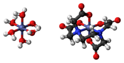 Ball-and-stick model of the dicobalt edetate molecule