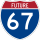 Future Interstate 67 marker