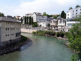 Der Fluss Gave de Pau in Lourdes