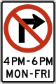 R3-1g No right turn (times and days) (2-lines)