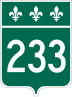 Route 233 marker