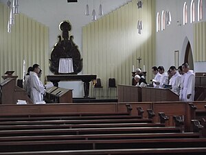 The monks celebrating Terce.