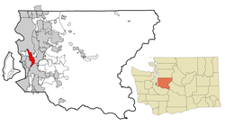 Location of Tukwila in King County