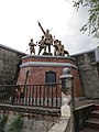 Monument commemorating the two battles located at the southern end of the bridge