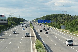 A 6, Viernheimer Kreuz, Fahrtrichtung Norden