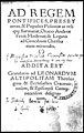 Ad regem pontifices presbyteros et populos Poloniae ac reliquae Sarmatiae 1546