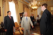 David D. Nelson, United States Ambassador presenting his credentials to President Tabaré Vázquez (2005-2010; 2015-2020) in February 2010.