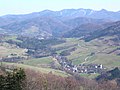 Ortszentrum von Eschenau vom Kaiserkogel aus gesehen