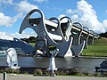 The Falkirk Wheel, opened in 2002, is the only rotating boat lift in the world