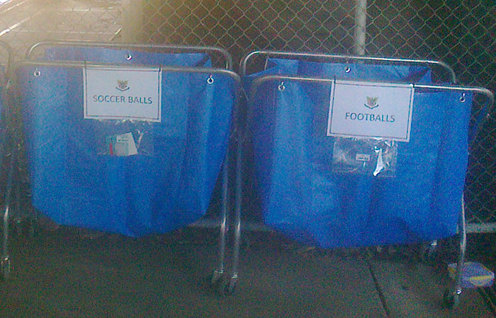 How the PE teachers organise the balls at my school