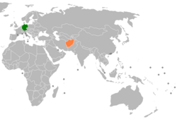 Lage von Deutschland und Afghanistan