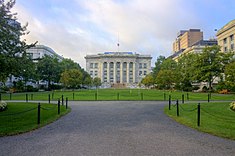 Harvard Medical School quadrangle in Longwood Medical and Academic Area in Boston