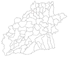 Mapa konturowa okręgu Sybin, na dole znajduje się punkt z opisem „Sadu”