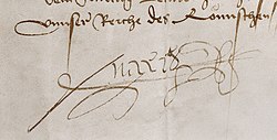 Maximilian I av Det tysk-romerske rikes signatur