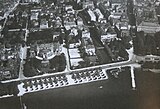 Alpenquai in Zürich, 1929, jetziger Name: General-Gisan-Quai, am rechten Bildrand: Bürkliplatz