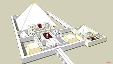 Reconstructie van het piramidecomplex van Djedkare