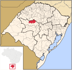 Location in Rio Grande do Sul state