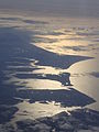 Luchtfoto van Portsea Island, met onderaan Gosport, daarboven Portsea Island, Hayling Island en een schiereiland van het vasteland