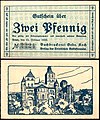 2 Pfennig Notgeldschein (1920), RS: Trierer Dom und Liebfrauenkirche
