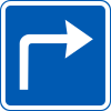 U5: The main sign has effect after the first right turn