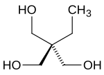 Structuurformule van trimethylolpropaan