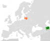 Location map for Azerbaijan and Lithuania.