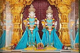 Swaminarayan and Gunatitanand Swami (collectively known as Akshar-Purushottam Maharaj)