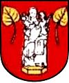 Gemeinde Kreuzberg In Rot die silberne Gruppe der hl. Anna selbdritt auf goldenem Sockel, beseitet oben von je einem goldenen Lindenblatt.[6]