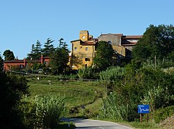 The Church of S. Giovanni Gualberto and the village of Valle Benedetta