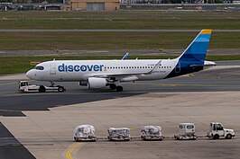 Een Airbus A320-200 van Discover Airlines