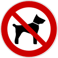 D-P014: Mitführen von Tieren verboten
