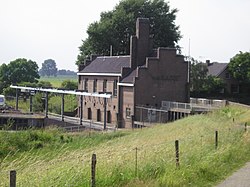 Pumping station for water management inside the polder