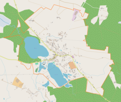 Mapa konturowa Golczewa, blisko centrum u góry znajduje się punkt z opisem „Golczewo Pomorskie”